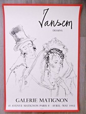 JANSEM Jean Affiche originale lithographie Mourlot armenian painter Mode Fashion