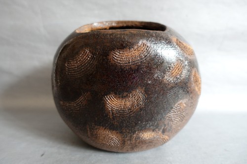 Vase oblong grès émaillé - oblong,