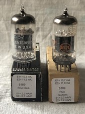 6189 12AU7WA ECC82 RCA black