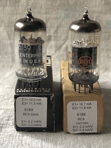 6189 12au7wa ecc82 rca - 6189, black