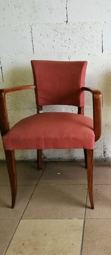 Fauteuil bridge tissu vieux - 1,