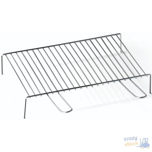 Chrome steel grill with legs - steel,