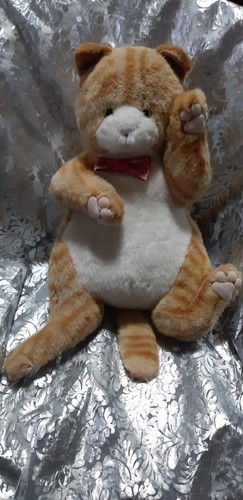 Peluche chat roux tigré ajena - peluche,