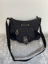 Sac Bandoulière Lancaster – Toile et Cuir Noir