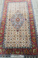 Très Beau, Tapis Oriental De Haute Qualité, Laine Avec Soie, Signé