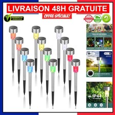 Lampes Solaire Jardin en Acier