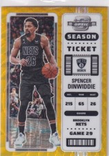 2022-23 Panini Contenders Optic NBA Numéro 6 Spencer Dinwiddie Or Wave 10/10