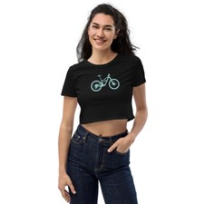Aqua mountain bike crop top - aqua,