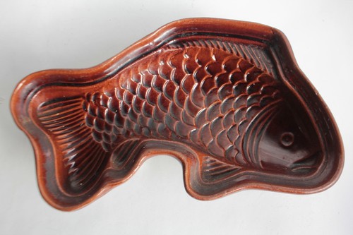 Moule terre vernissée - , poisson