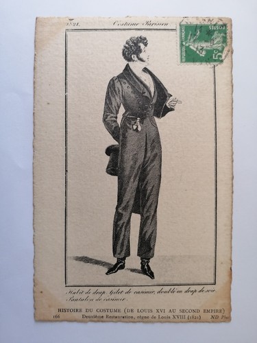 Old postcard parisian - old, costume