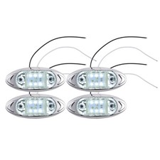 Feu Gabarit Pour Remorque Extérieur Pour Camping-Car Bateau Durable 4Pcs Blanche