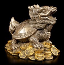 Feng Shui Figurine - Dragon Tortue - Fantaisie Bouddha Dekostatue