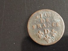 Monnaies Pièce Liard de France époque Louis XIV