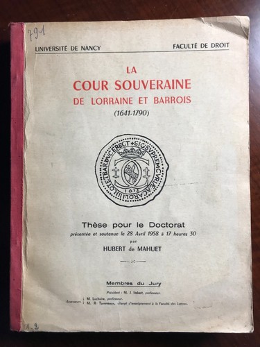 Cour souveraine lorraine - souveraine,