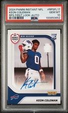PANINI DRAFT ROOKIE AUTO KEON COLEMAN BILL RPS FIRST LOOK /49 PSA 10 POP 2 !