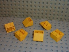 6 x pieces LEGO Yellow Slope Brick 3660 / Set 7774 369 6075 375 7816 744 671 149