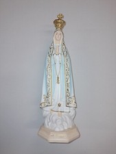 Statue de La Madonna de Fatima CM 36 IN Résine Fabriqué En Italy