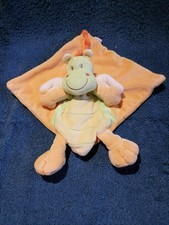 doudou plat dragon vert jaune