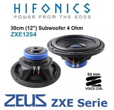 HIFONICS ZXE 12S4 SUBWOOFER 30 cm (12") 600 Watt, 4 Ohm, ZEUS ZXE Series Woofer