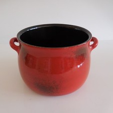 Poterie céramique terre cuite feu marmite cuisine vintage fait main XXe France