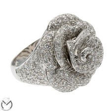 Bague En Or Blanc 18 Kt 750