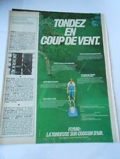 Publicité Advert 1978  Flymo la tondeuse sur coussin d'air