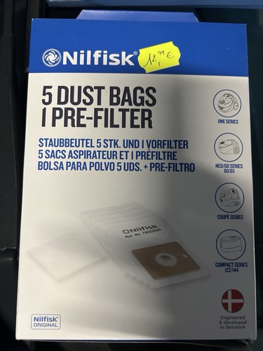 Sacs aspirateur nilfisk - sacs, x5