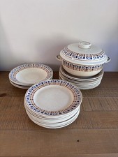 Lot D’Assiettes Plates/Creuses/Desserts En Faïence K&G LUNEVILLE Modèle Oleron