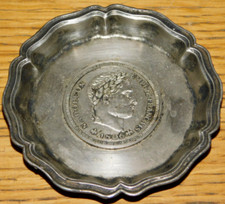 coupelle en etain pièce monnaie NAPOLEON 1806 empire francais MEDAILLE empereur