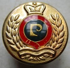 Bouton plat en métal doré au