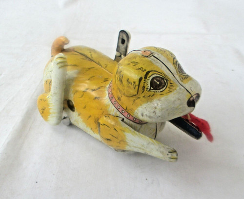Chien mecanique jouet tole - mecanique, en