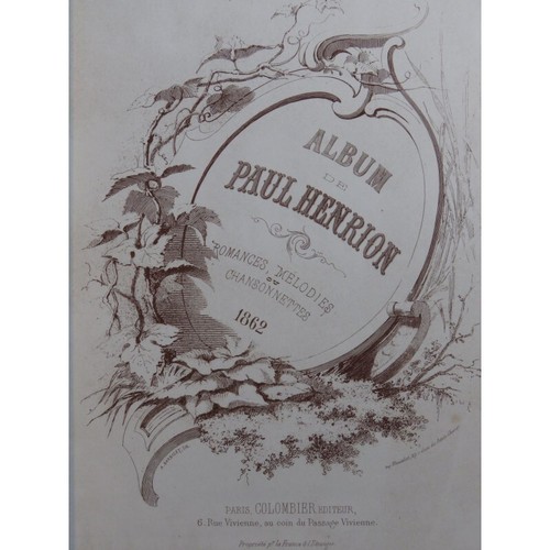 Henrion paul album - henrion, romances