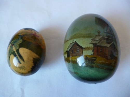 Russie oeufs bois peints - russie, 2
