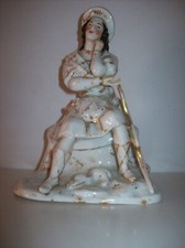 Encrier en porcelaine de PARIS ? DIANE chasseresse - XIXème
