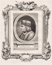 Philippe II Auguste Roi De France Capétiens Gravure Portrait 1750