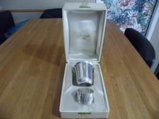 COFFRET TIMBALE ET RONDE DE SERVIETTE CHRISTOFLE GALLIA METAL ARGENTE