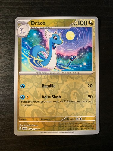 Carte pokémon reverse - pokémon, draco