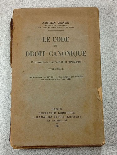 Code droit canonique - le, de