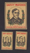  Ancienne étiquette  allumettes Philippine BN100774 Homme Rizal 