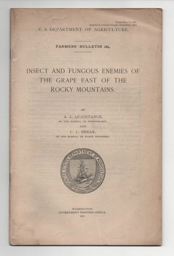 Entomology grape culture - entomology,
