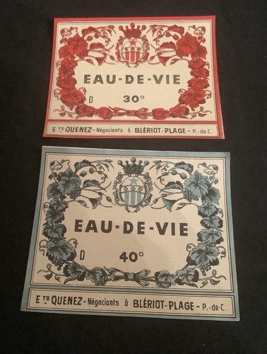 Ancienne étiquette eau vie - eau, de
