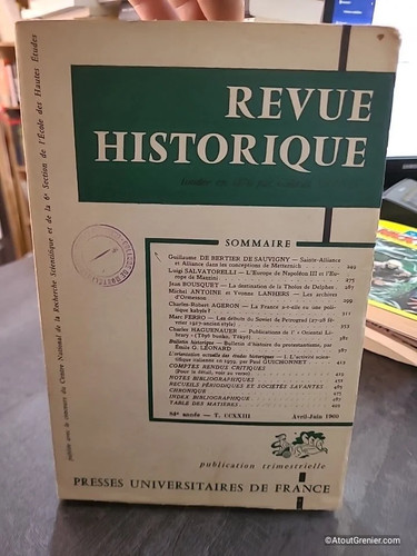 Revue historique tome 223 - -,