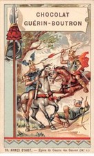 Chromos -COR11907 - Chocolat Guérin-Boutron - Armes d'hast - Epieu de guerre