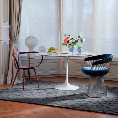 Tapis géométrique noir - ,