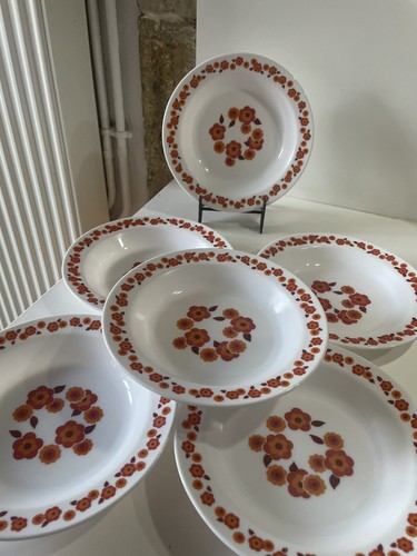Assiettes creuses fleurs - creuses,