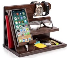 Bureau Miniature Avec Stockage Téléphone , Accessoire Bureau , Vide Poche