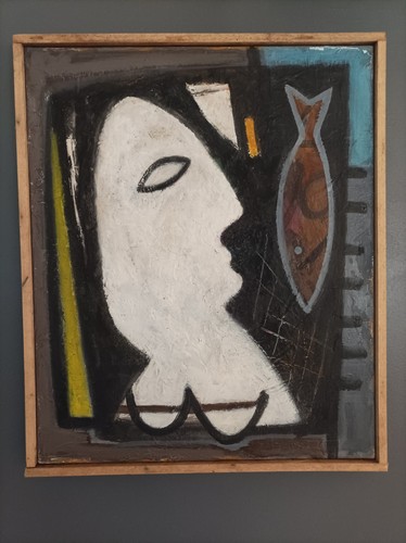 Tableau personnage cubiste - tableau, personnage.