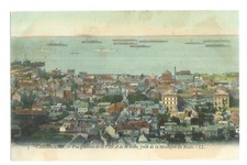 CPA CHERBOURG_vue générale la ville et de la rade prise de la Montagne du Roule