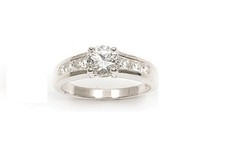 Bijoux Femme Bague T60 Joaillerie de Diamant Cz 2 à 6 mm Argent Massif 2.5 gr