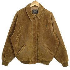 Blouson En Cuir Touché Daim Aviateur Vintage 90’s R.G.A. (Made In Italy)